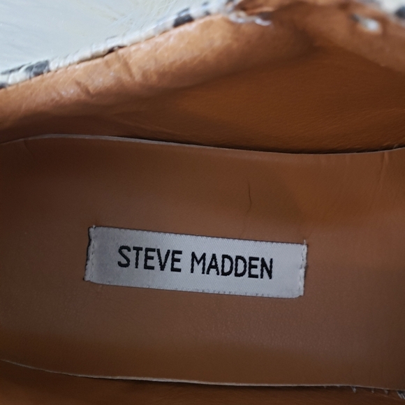 Steve Madden Oleta PU Leather Snakeskin Sneakers Coated Leather Womens Summer - Picture 2 of 12